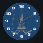 Grande Horloge Ronde PARIS France Eiffel<br><div class="desc">PARIS France Eiffel</div>