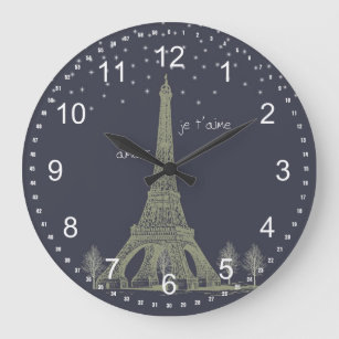 Grande Horloge Ronde Paris Nuit