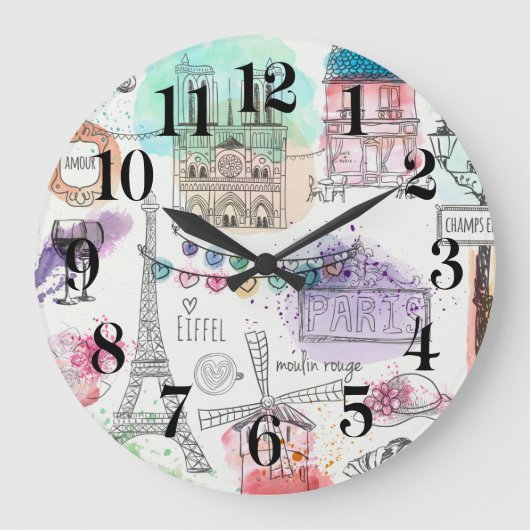 Grande Horloge Ronde Paris Wall Clock (Recto)