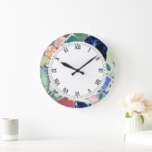 Grande Horloge Ronde Park Guell Mosaics Wall Clock (Maison)