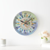 Grande Horloge Ronde Park Guell mosaics Wall Clock (Maison)