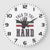 Grande Horloge Ronde Parlez à l'Humour de main détendu (Recto)