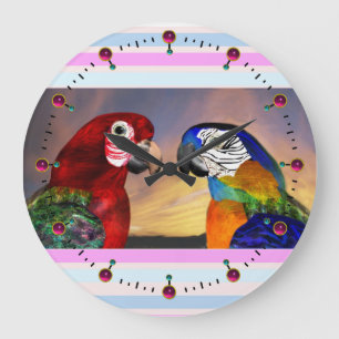 GRANDE HORLOGE RONDE PARROIS HYPER / ARA ROUGE ET BLEU