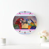 GRANDE HORLOGE RONDE PARROIS HYPER / ARA ROUGE ET BLEU (Maison)