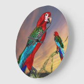 GRANDE HORLOGE RONDE PARROS HYPER / ARBE ROUGE (Angle)