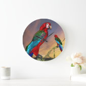 GRANDE HORLOGE RONDE PARROS HYPER / ARBE ROUGE (Maison)