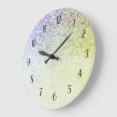 Grande Horloge Ronde Parties scintillant arc-en-ciel Ombre Glam (Angle)