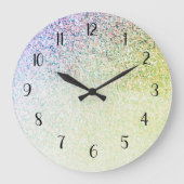 Grande Horloge Ronde Parties scintillant arc-en-ciel Ombre Glam (Recto)