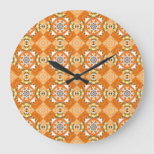 Grande Horloge Ronde Parties scintillant d'or Fishnet : Sparkling Seaml