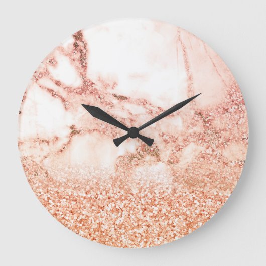 Grande Horloge Ronde Parties scintillant en or rose chic ombre parties (Recto)