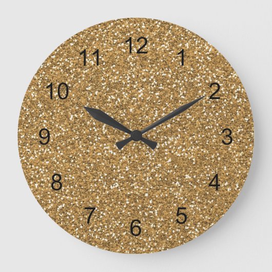 Grande Horloge Ronde Parties scintillant Gold Glam Faux (Recto)
