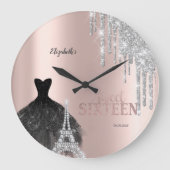 Grande Horloge Ronde Parties scintillant, Robe, Tour Eiffel Sweet 16 (Recto)