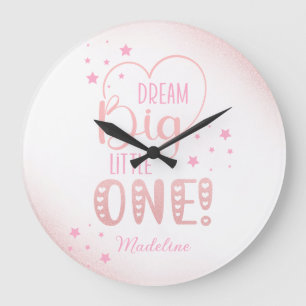 Grande Horloge Ronde Parties scintillant rose Starry Dream Big Little O