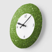 Grande Horloge Ronde Parties scintillant vert clair vert verdure étince (Angle)