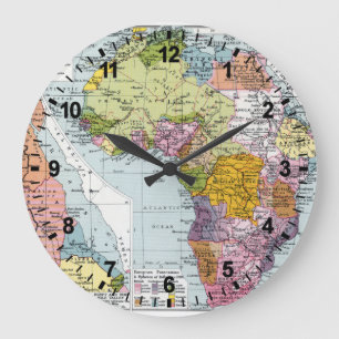 GRANDE HORLOGE RONDE PARTITIONED AFRICA, 1914