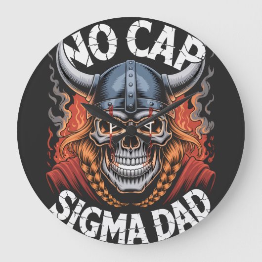 Grande Horloge Ronde Pas de casquette Sigma Papa Tenue de Viking pour p (Recto)