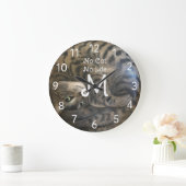 Grande Horloge Ronde Pas de chats, pas de vie (Maison)