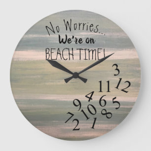 Grande Horloge Ronde Pas de soucis étaient sur le temps de la plage Hor