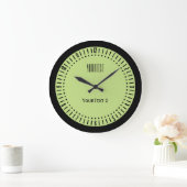 Grande Horloge Ronde Pastel Spring Vert Accent couleur à personnaliser  (Maison)
