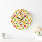 Grande Horloge Ronde Patch de fruits (Maison)