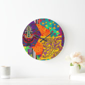 Grande Horloge Ronde Patchwork indien turc festier Mandala (Maison)