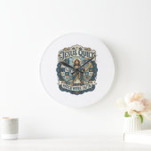 Grande Horloge Ronde Patchwork Jésus Foi Patchwork Jésus (Maison)