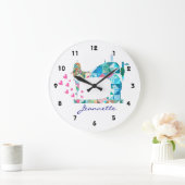 Grande Horloge Ronde Patchwork Quilt Sewing (Maison)