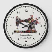 Grande Horloge Ronde Patchwork Quilt Sewing (Recto)