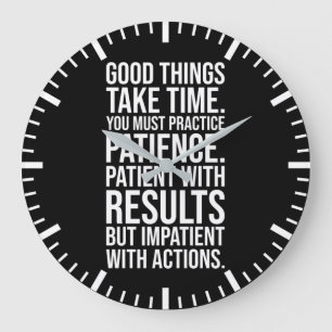 Grande Horloge Ronde Patience pratique - Motivation du succès