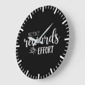 Grande Horloge Ronde Patience Récompense Effort, Réussite Hustle Gym (Angle)