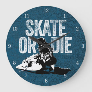 Grande Horloge Ronde Patinage Ou Mort (Hockey)