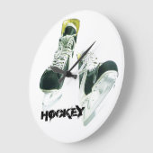 Grande Horloge Ronde Patins de hockey (Angle)