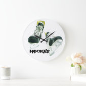 Grande Horloge Ronde Patins de hockey (Maison)