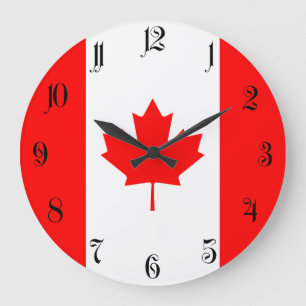 Grande Horloge Ronde Patriotic National Flag of Canada