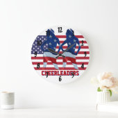 Grande Horloge Ronde Patriotique American Cheelreader (Maison)