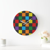 Grande Horloge Ronde Pattered Trendy Rainbow LGBTQ monogram (Maison)