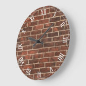 Grande Horloge Ronde Pattern de Brick (Angle)
