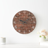 Grande Horloge Ronde Pattern de Brick (Maison)