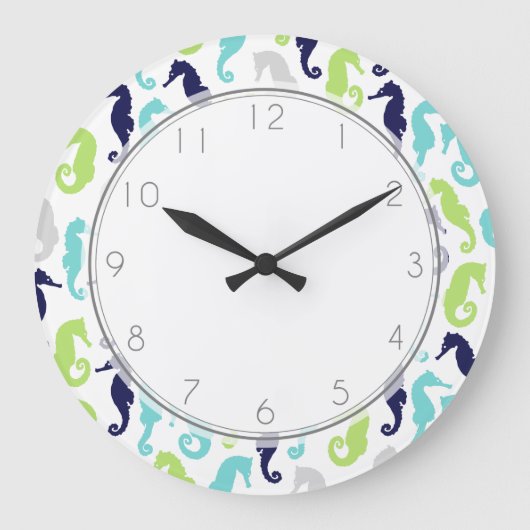 Grande Horloge Ronde Pattern de Sea Horses (Recto)