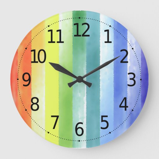 Grande Horloge Ronde Pattern de Vertical Rainbow | (Recto)