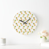 Grande Horloge Ronde Pattern Pineapple (Maison)