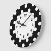 Grande Horloge Ronde Patters de Black White Large (Angle)