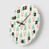 Grande Horloge Ronde Patters de Christmas (Angle)