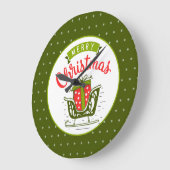 Grande Horloge Ronde Patters de neige (Angle)