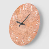 Grande Horloge Ronde Patters de Terracotta (Angle)