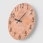 Grande Horloge Ronde Patters de Terracotta (Angle)
