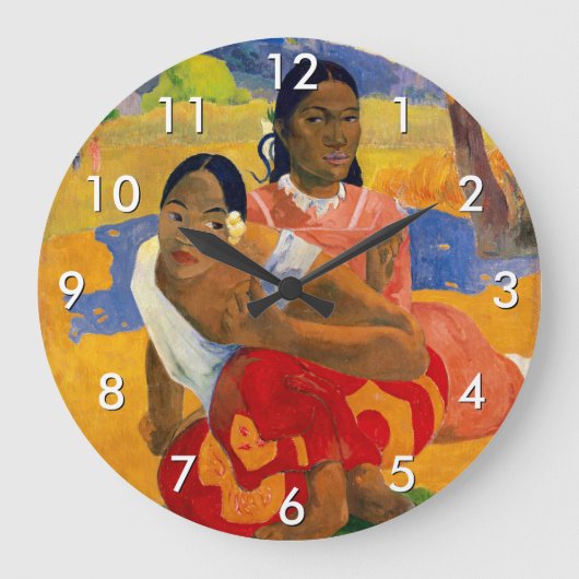 Grande Horloge Ronde Paul Gauguin - Quand Vous Marierez-Vous ? (Recto)