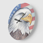 Grande Horloge Ronde Paul McGehee "American Bald Eagle" Clock (large) (Angle)