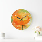 Grande Horloge Ronde Pavot orange (Maison)