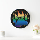 Grande Horloge Ronde Paw à oreilles pour les ours gays Cool (Maison)